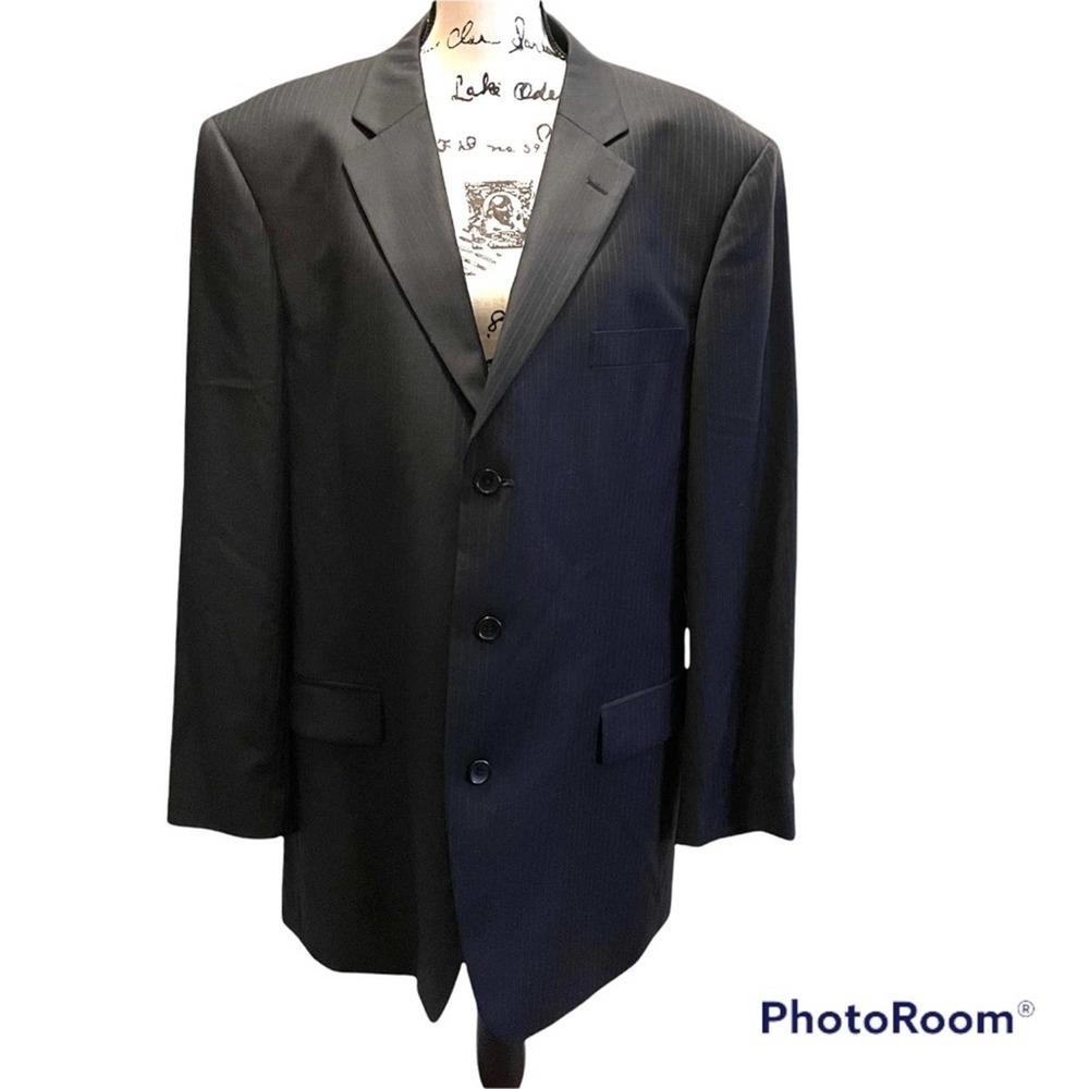 Emanuel Ungaro Suit Jacket Blazer Sport Coat Navy Blue Size 46R formal office